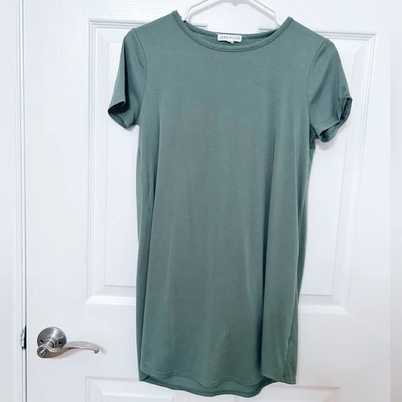 Socialite | Dresses | Socialite Army Green Tshirt Dress | Poshmark